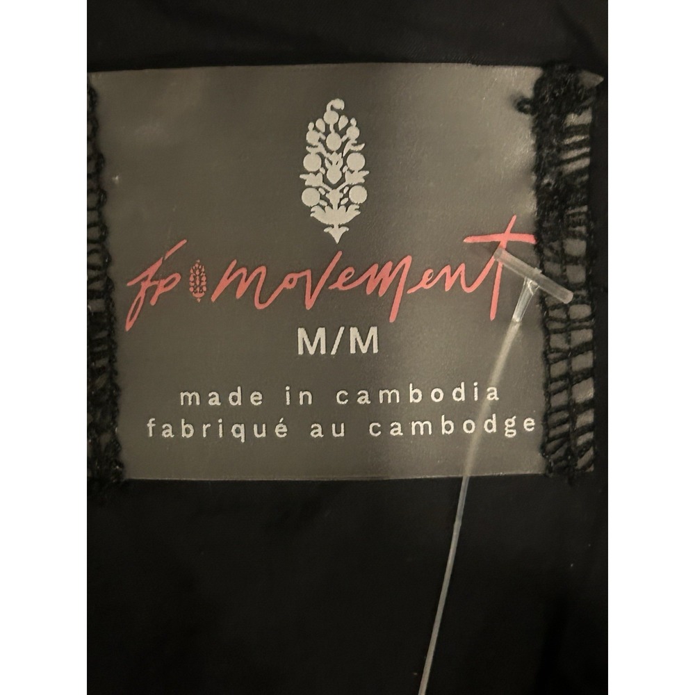 Free People Square Up Hooded Jacket Coat  Detail Black Size M NWT - Picture 6 of 12